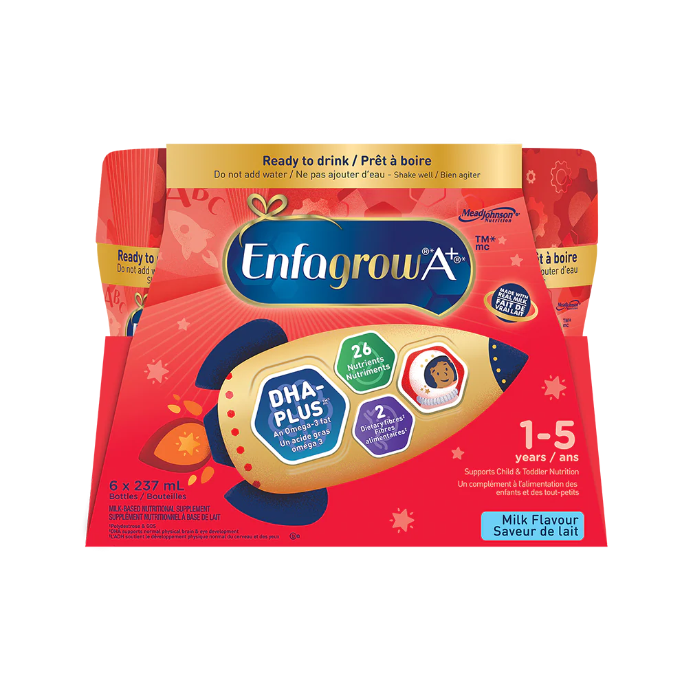 Enfagrow A+ Toddler & Child Nutritional Drink, Milk Flavour Ready to Drink Bottles, 237mL - Image 4