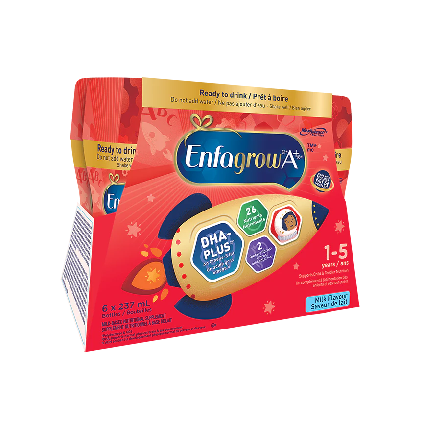 Enfagrow A+ Toddler & Child Nutritional Drink, Milk Flavour Ready to Drink Bottles, 237mL - Image 5