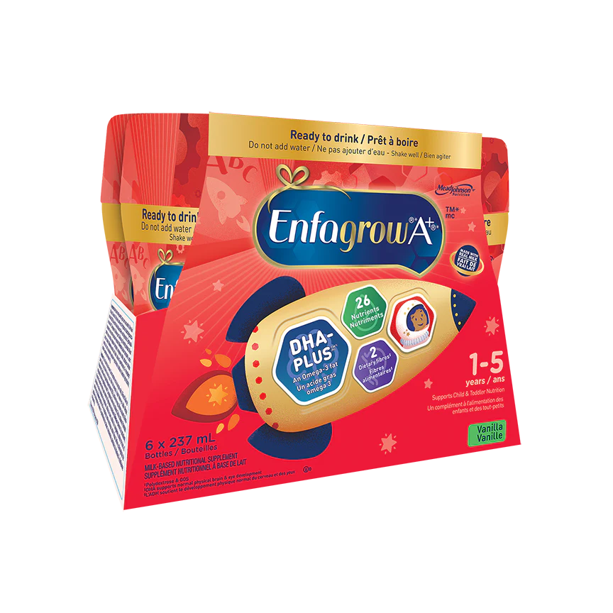 Enfagrow A+ Toddler & Child Nutritional Drink, Vanilla Flavour Ready to Drink bottles, 237mL - Image 4