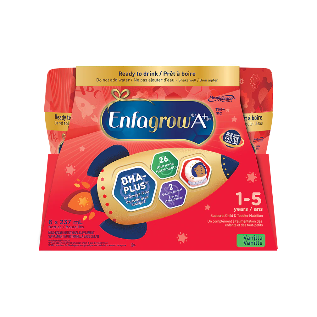 Enfagrow A+ Toddler & Child Nutritional Drink, Vanilla Flavour Ready to Drink bottles, 237mL - Image 5